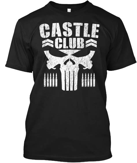 Castle Club Punisher Skull With Bullet Popular Tagless Tee T Shirt
