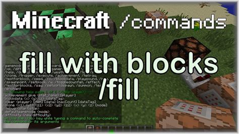 Minecraft Commands: /fill Tutorial - YouTube