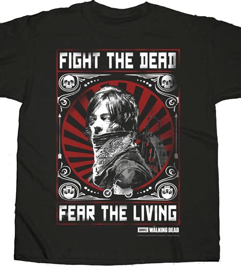 2019 Fashion Hot Daryl Dixon Fight Poster The Walking Dead Licensed Zombie Tee T Shirt Tee Shirt