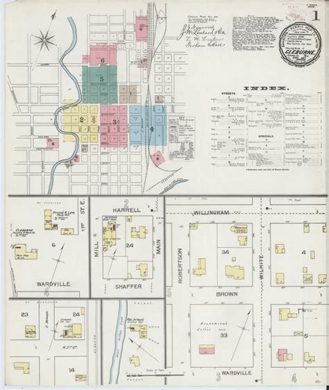 Sanborn Maps Available Online Texas Cleburne Library Of Congress
