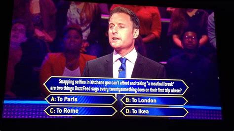 First Question Wrong On Who Wants To Be A Millionaire Youtube