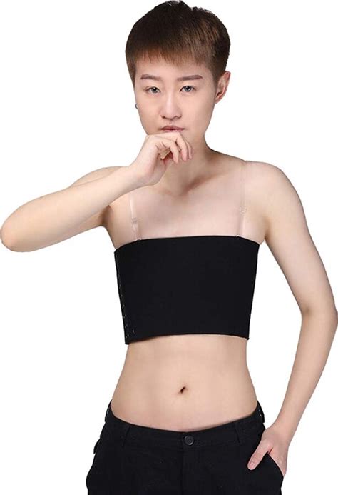 Baronhong Strapless Short Chest Binder Top For Tomboy Lesbian Clasp Rows Compression Short