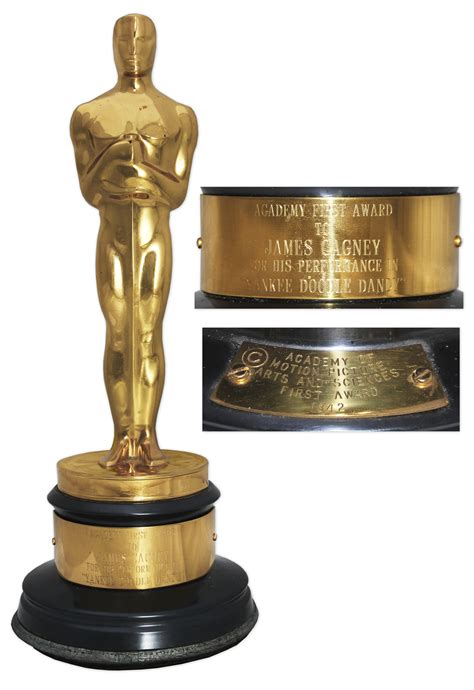 Lot Detail Academy Award For Best Actor Won By James Cagney In 1942
