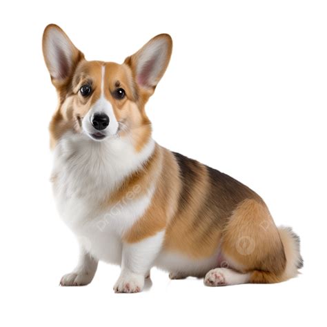 كلب فصيل كورجي حيوان قصير الأرجل شفاف على خلفية بيضاء كلب فصيل كورجي