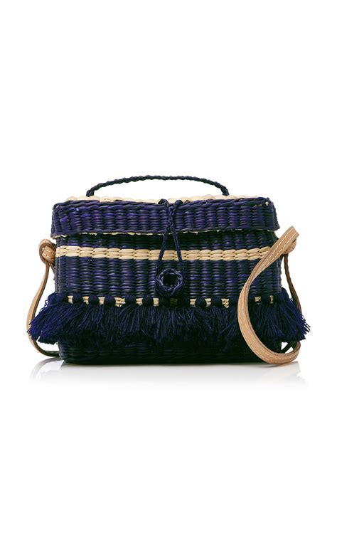 Nannacay Phiphi Striped Woven Straw Tote