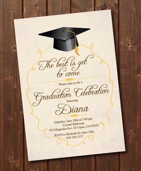 Class Of 2023 Graduation Invitation Cardprintable Graudation Etsy