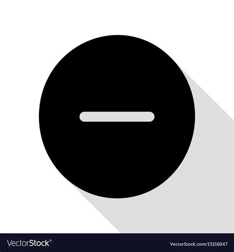 Negative Symbol Minus Sign Black Royalty Free Vector Image