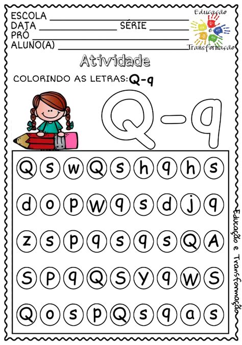 Blog Educação E Transformação 👍atividade Colorindo As Letras Do Alfabeto