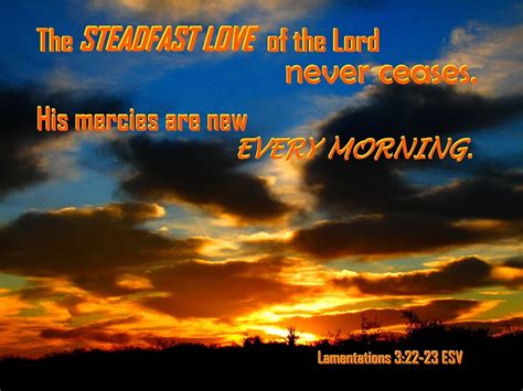 Steadfast Love Inspirational Bible Sunrise Sky Verse Hd Wallpaper