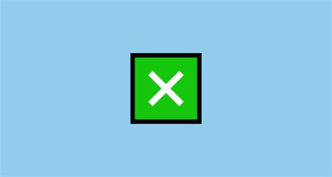 Botón Con Marca De Cruz Emoji On Microsoft Windows 11