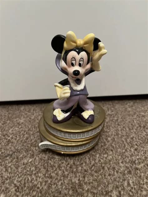 Vintage Walt Disney Minnie Mouse Musical Figure Figurine Ornament Rare