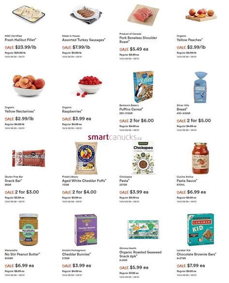 View our monthly sales flyer to take advantage of great discounts on our top brands, from supplements, to grocery staples, to frozen fruits and our monthly sales flyer features storewide deals, from grocery staples, to supplements, body care, and more! Whole Foods Market (ON) Flyer August 26 to September 1