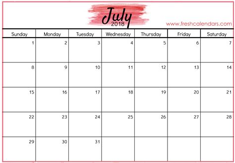 July 2019 Calendar Free Blank Printable Templates Blank July 2019