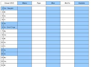 Leere kalender für februar 2021 sind in verschiedenen ausführungen erhältlich. Kalender Familienplaner Ausdrucken | Kalender