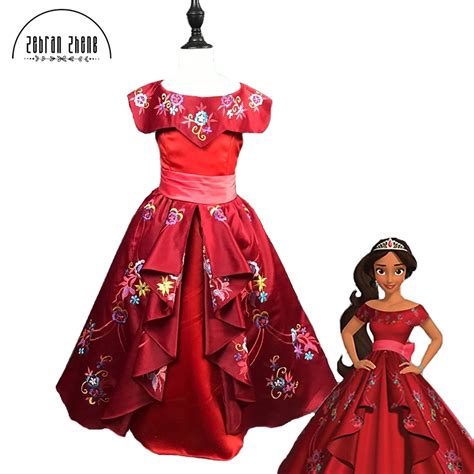 Elena Of Avalor Princess Elena Cosplay Costume Red Top Embroidery