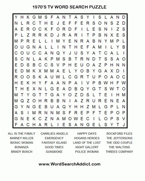 10 Free Printable Word Search Puzzles Large Printable Word Search