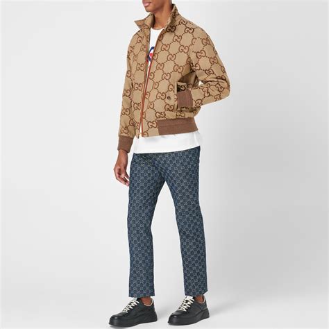 Gucci Jumbo Gg Canvas Jacket Men Harrington Jackets Flannels