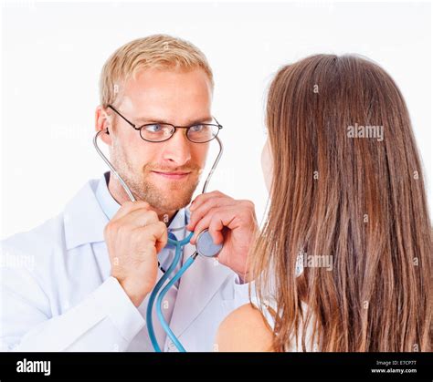 Doctor Examining Patient Stethoscope Hi Res Stock Photography And