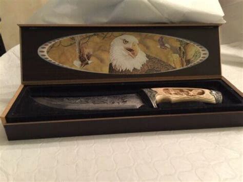 Custom Faux Bone Wildlife Eagle Bowie Knife Nib 3843119599
