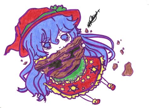 Chibi Anime Girl Eating Cookie By Nadiavanessa On Deviantart