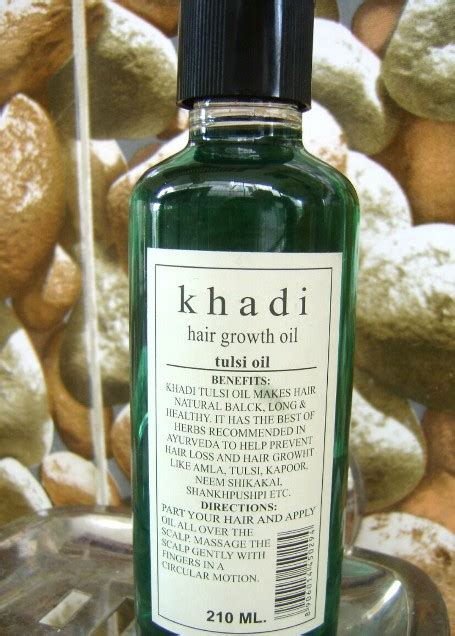 Hair oil is oil applied to the hair as a cosmetic, conditioner, styling aid, restorative or tonic. Khadi Tulsi Hair Oil Review