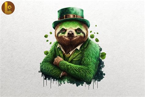 Gangster Sloth Saint Patricks Day By Mulew Art Thehungryjpeg