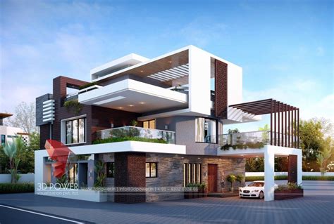 Contemporary architecture characteristics of this house are express the house design approach of integration of natural elements like water. High Class Bungalow Elevation | Kerala house design, Small ...