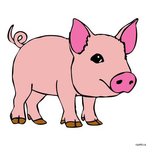 Pig Cartoon Drawing In 4 Steps With Photoshop Cute