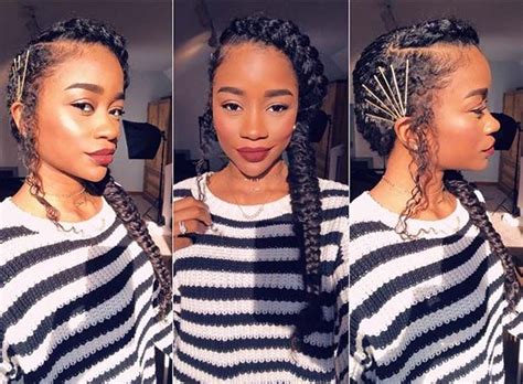 21 Easy Ways To Wear Natural Hair Braids Stayglam Natural Hair