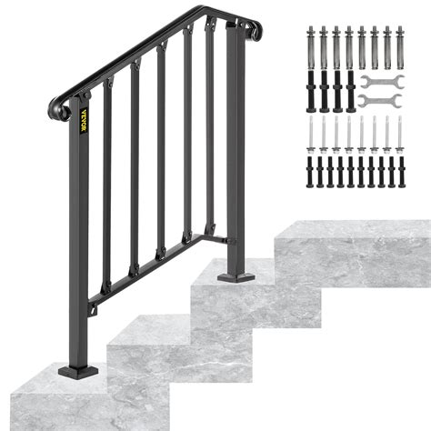 Buy Happybuy Handrails For Outdoor Steps Fit 2 Or 3 Steps Outdoor Stair Railing Picket2