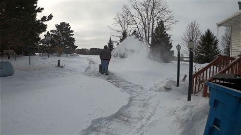 Snow Blowing The Driveway At Home So We Can Get Out Youtube