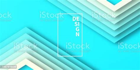 Abstract Design With Geometric Shapes And Blue Gradients Trendy