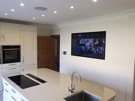 Wall Mounted Tv In Kitchen Tv In Kitchen Wall Mounted Tv Mounted Tv