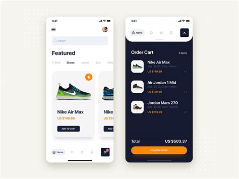 E Commerce Store Mobile App Ui Kit Template Search By Muzli