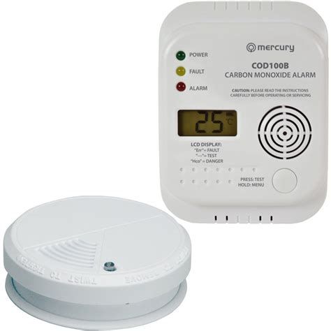 The smoke detector is battery operated and is just attached to the wall. Carbon Monoxide & Smoke Alarm Detector Set UK Approved ...