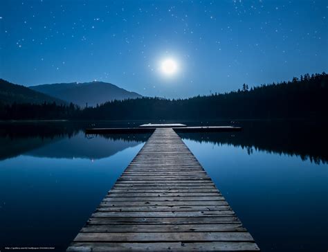 Download Wallpaper Moonlight Dock Lost Lake Whistler British