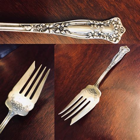 Antique Cold Meat Serving Fork Silverplate Serving Fork Circa 1913