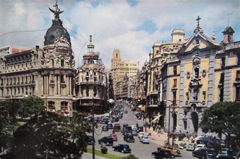 Madrid Y Sus Coches Antiguos Postal Antigua Calle Alcalá Esquina Gran