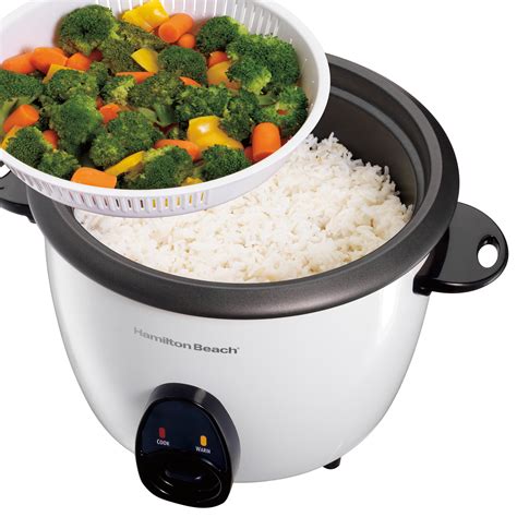 Hamilton Beach Rice Cooker Food Steamer Cup Cooked