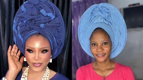 how to tie trending center knot gele style gele styles gele tutorial step by step for