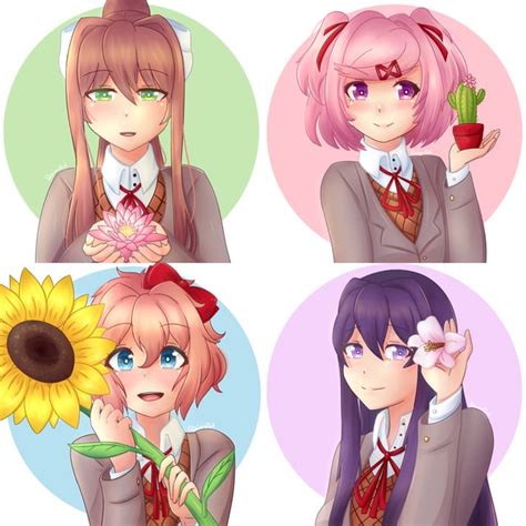 All Dokis With Their Flowers Rddlc