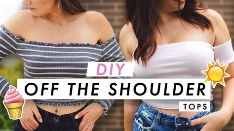 5 out of 5 stars. DIY TIGHT OFF THE SHOULDER CROP TOPS - YouTube