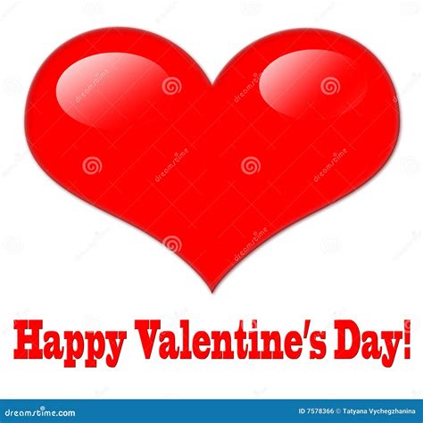 Valentine Day Heart On White Stock Illustration Illustration Of Clip