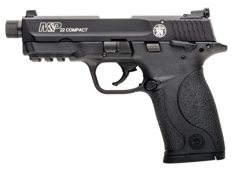 Smith And Wesson Mandp22 Compact 22lr Pistol With Threaded Barrel Black