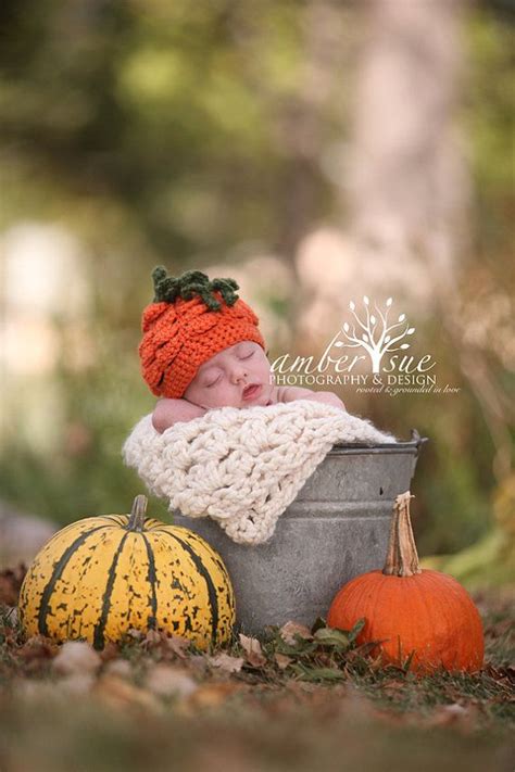 Newborn Halloween Fall Pumpkin Hat Ready To By