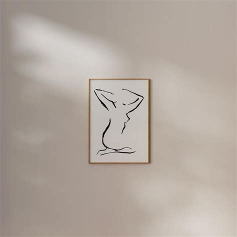Naked Women Print Nude Line Wall Art Digital Download Female Etsy