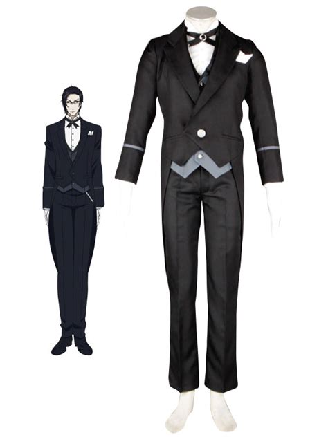 Black Butler Kuroshitsuji Claude Faustus Butler Uniform Suit Cos Cv