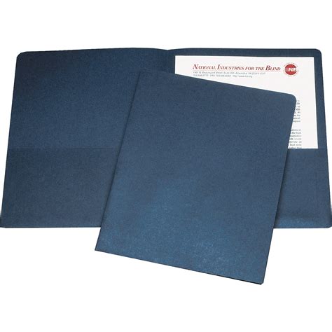 Skilcraft Dark Blue Two Pocket Folders