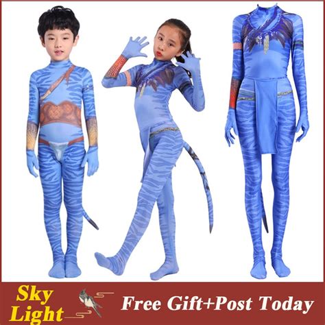 Avatar Cosplay Costumes Jake Sully Neytiri Halloween Costumes For Kids