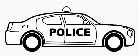 Line Art,compact Car,monochrome Photography - Police Car Line Art, HD